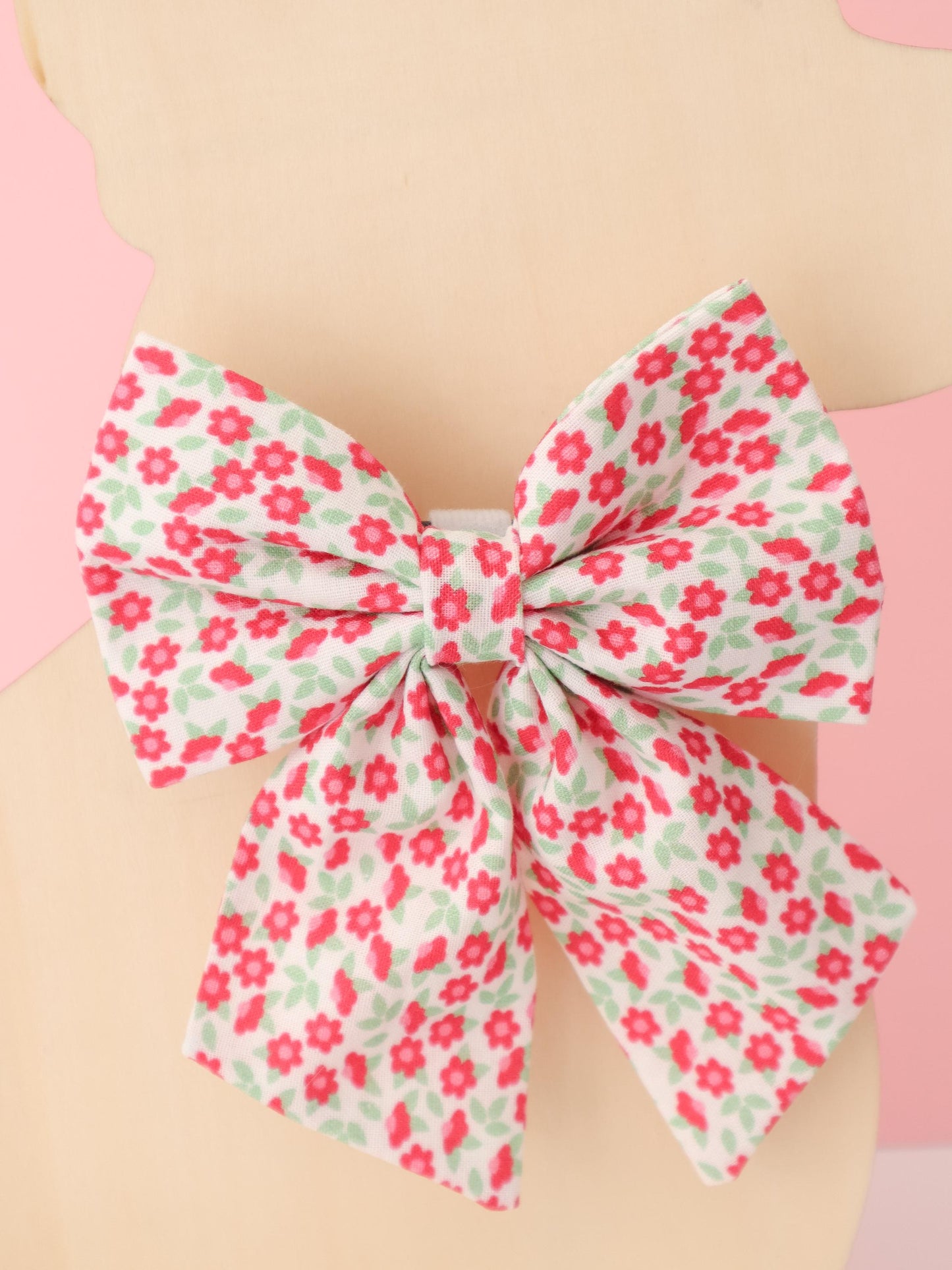 Red Blossom Pet Sailor Bow