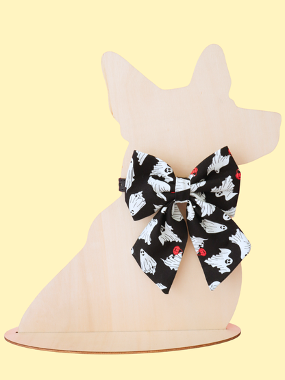 Midnight Ghosties Pet Sailor Bow
