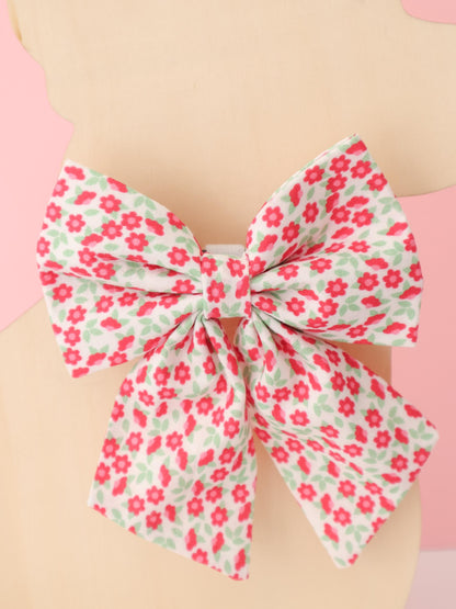 Red Blossom Pet Sailor Bow
