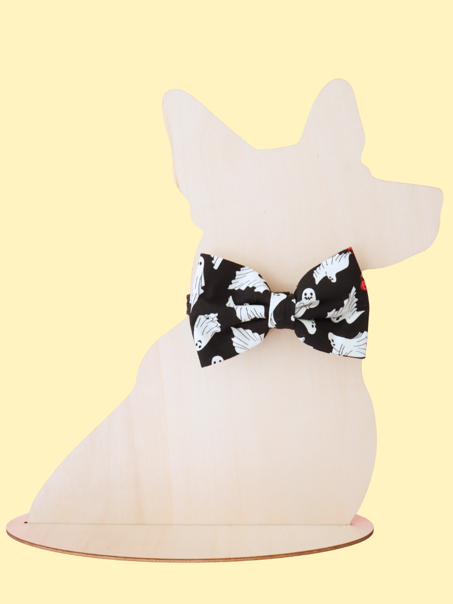 Midnight Ghosties Pet Bow Tie