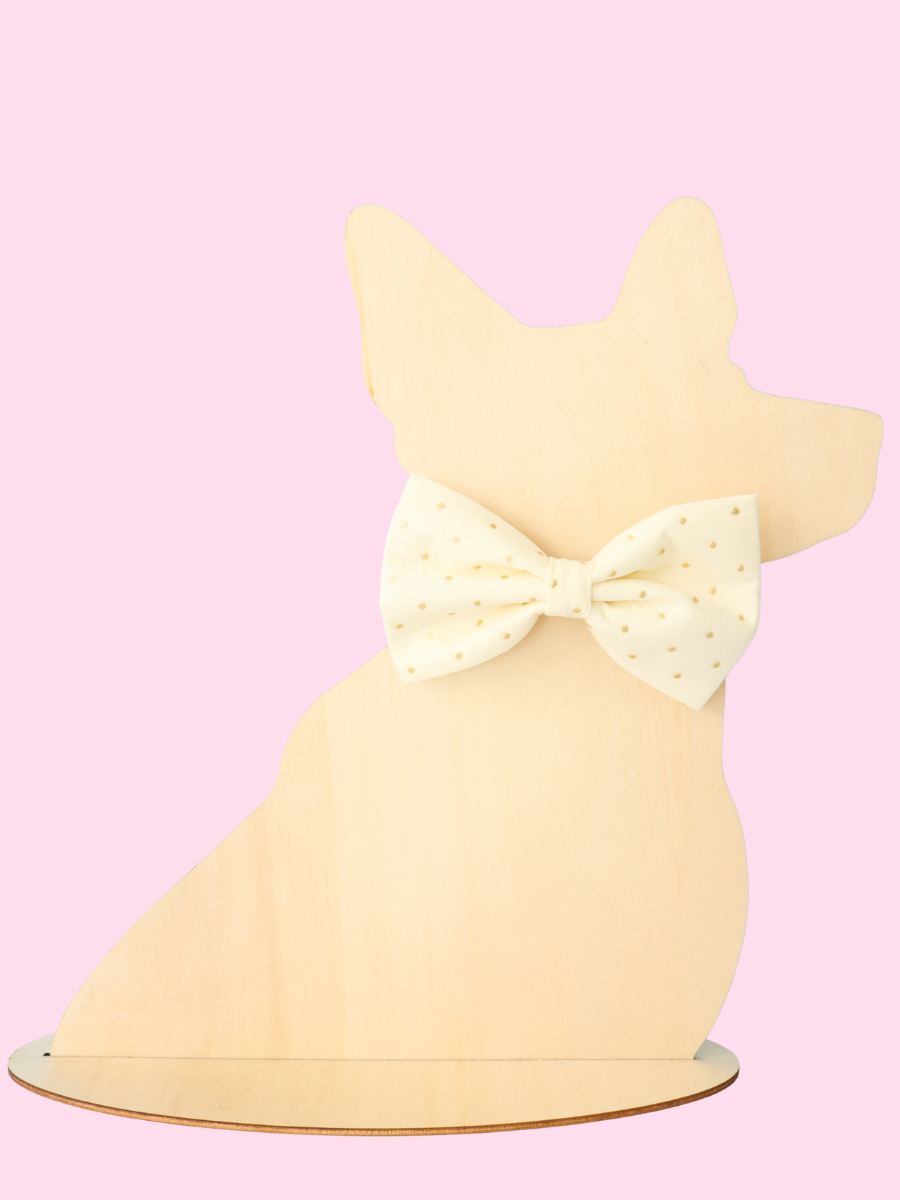 Champagne Luxe Pet Bow Tie