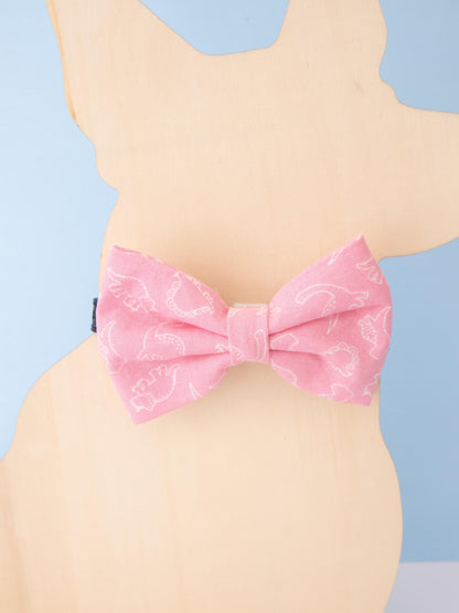 Pink Dinosaur Pet Bow Tie