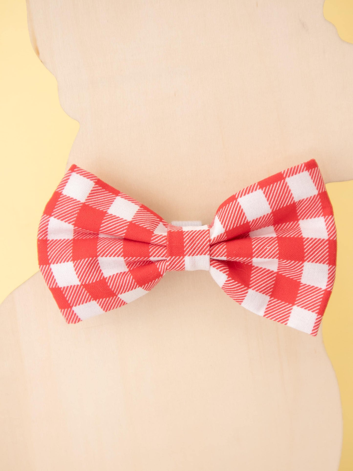 Red Gingham Pet Bow Tie