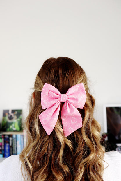 Pink Dinosaur Hair Bow