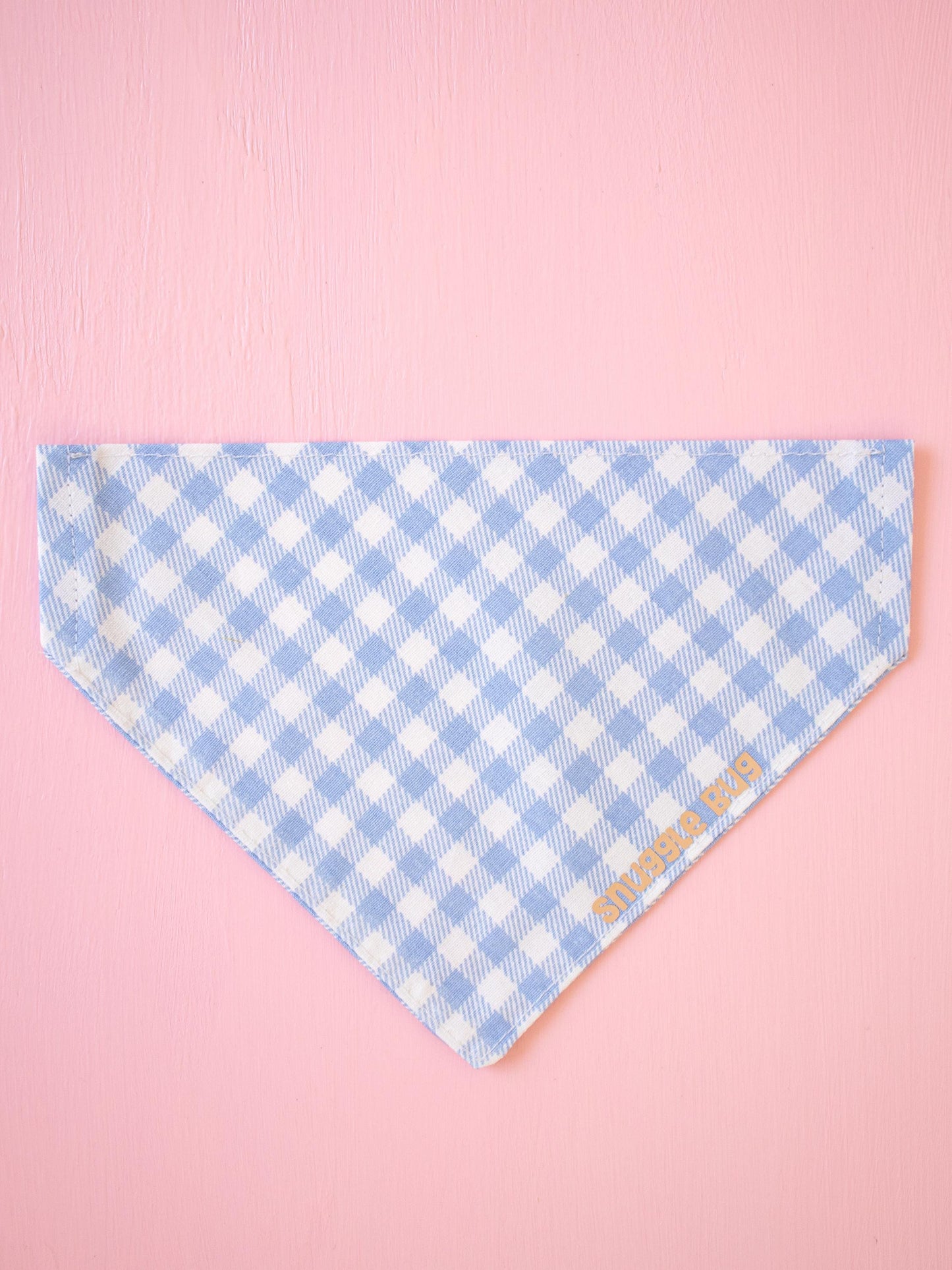 Bluebell Gingham Over the Collar Bandana
