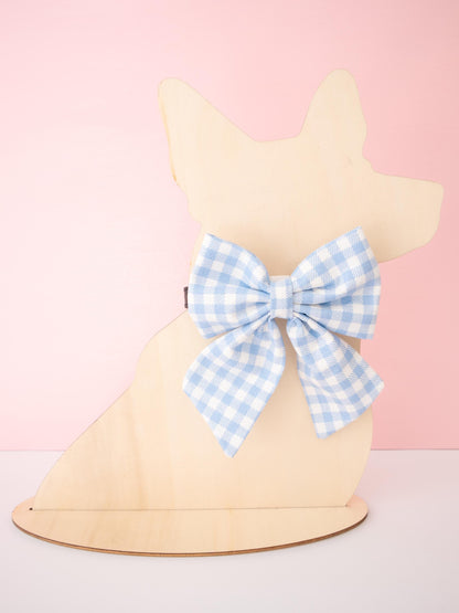 Bluebell Gingham Pet Sailor Bow