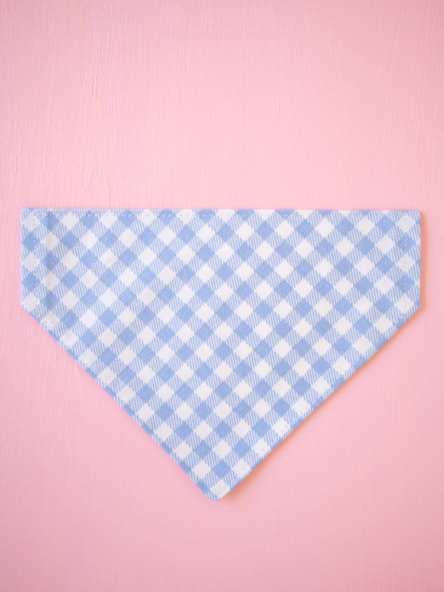 Bluebell Gingham Over the Collar Bandana