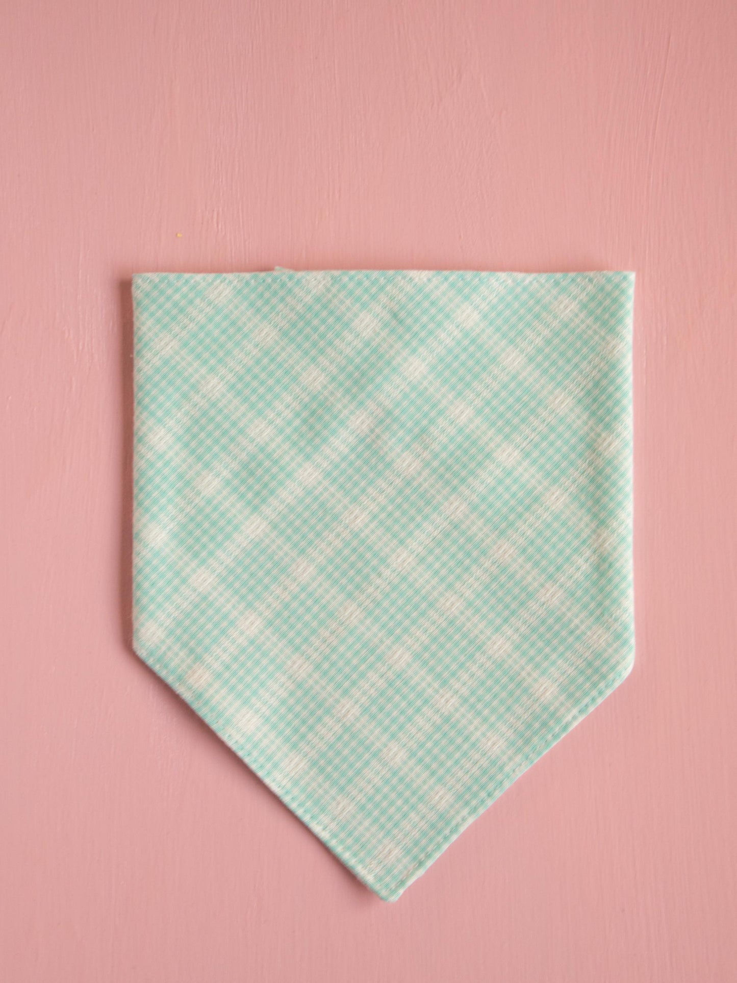 Mint Green Plaid Snap Bandana