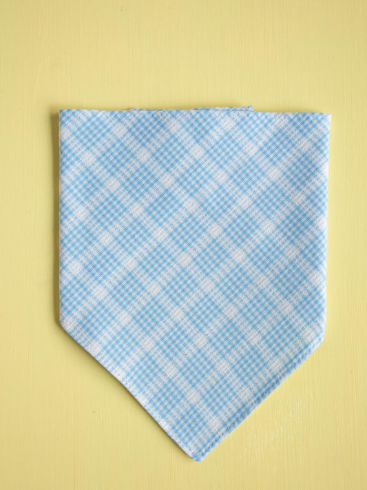Blue Plaid Snap Bandana