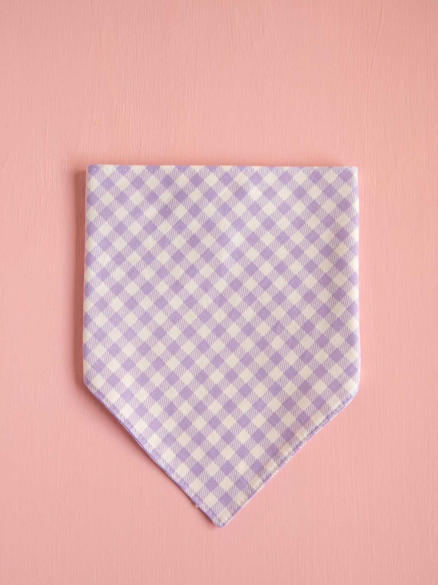 Lavender Gingham Snap Bandana