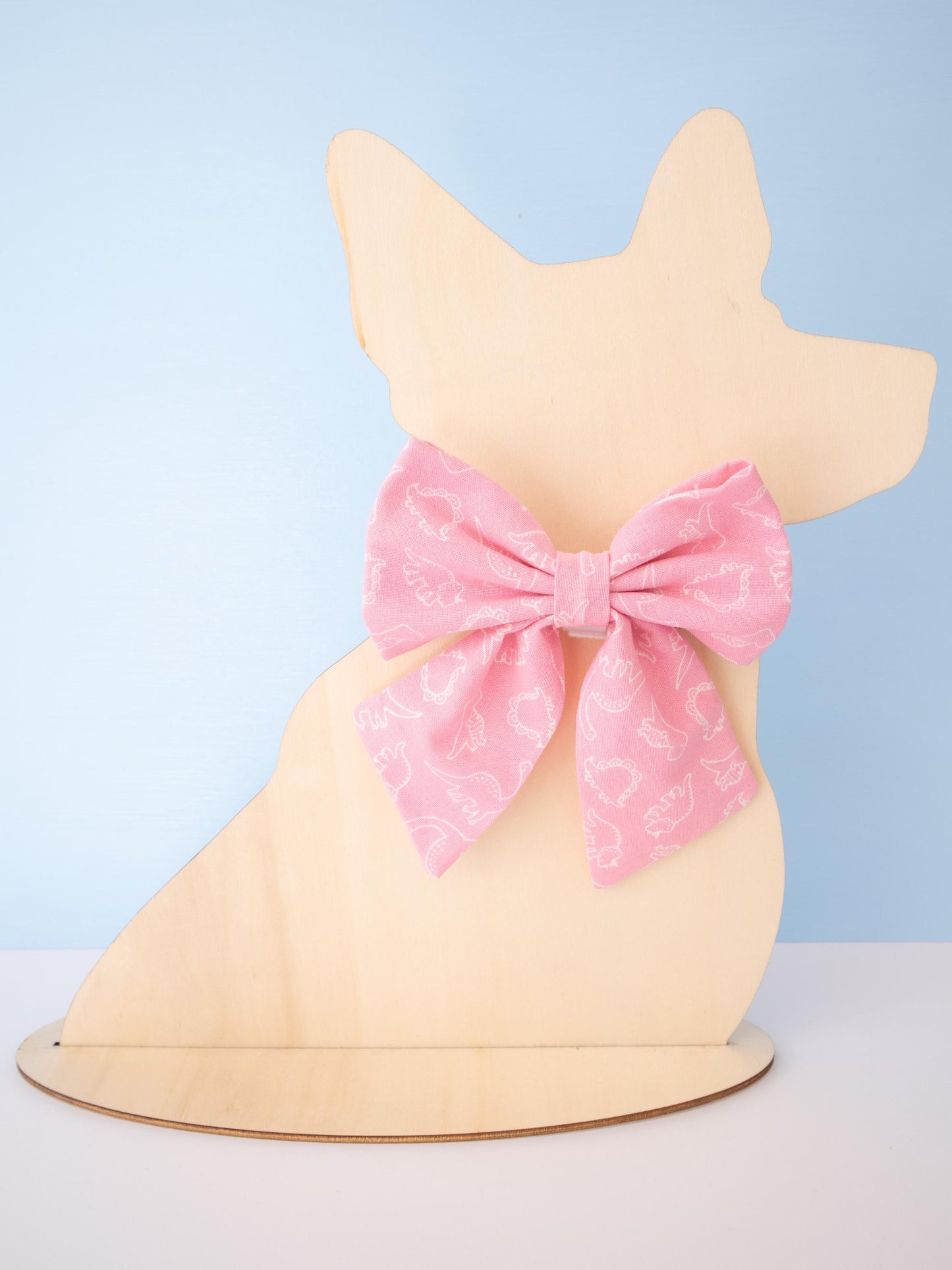 Pink Dinosaur Pet Sailor Bow