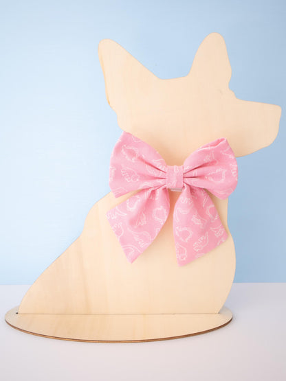 Pink Dinosaur Pet Sailor Bow