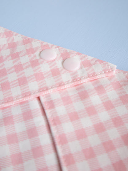 Strawberry Pink Gingham Snap Bandana