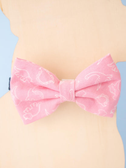 Pink Dinosaur Pet Bow Tie
