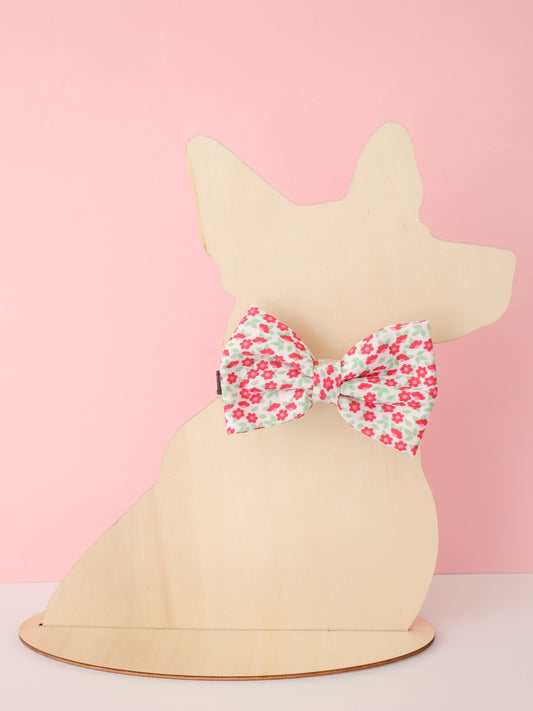 Red Blossom Pet Bow Tie