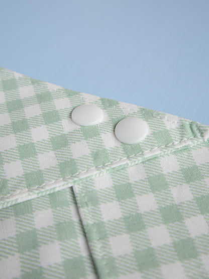 Sage Green Gingham Snap Bandana
