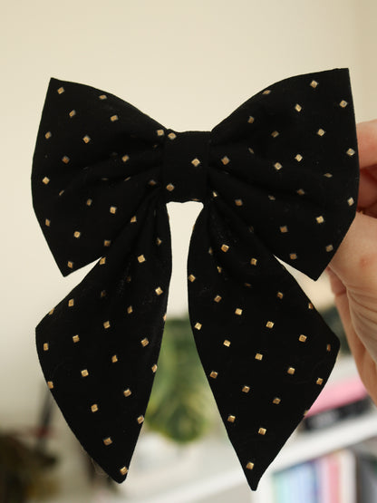 Black Tie Luxe Hair Bow