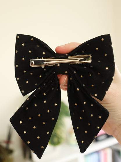 Black Tie Luxe Hair Bow