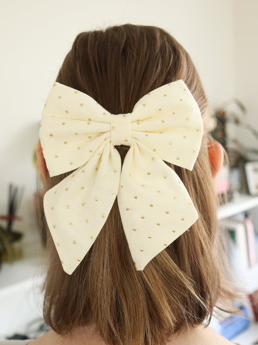 Champagne Luxe Hair Bow