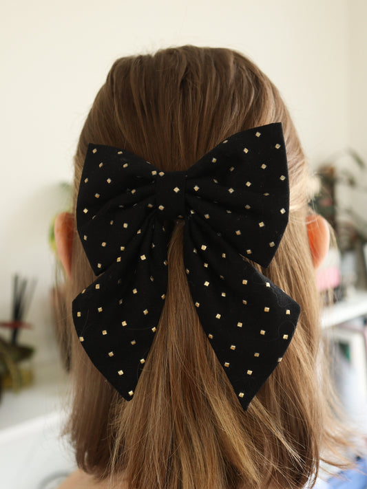 Black Tie Luxe Hair Bow