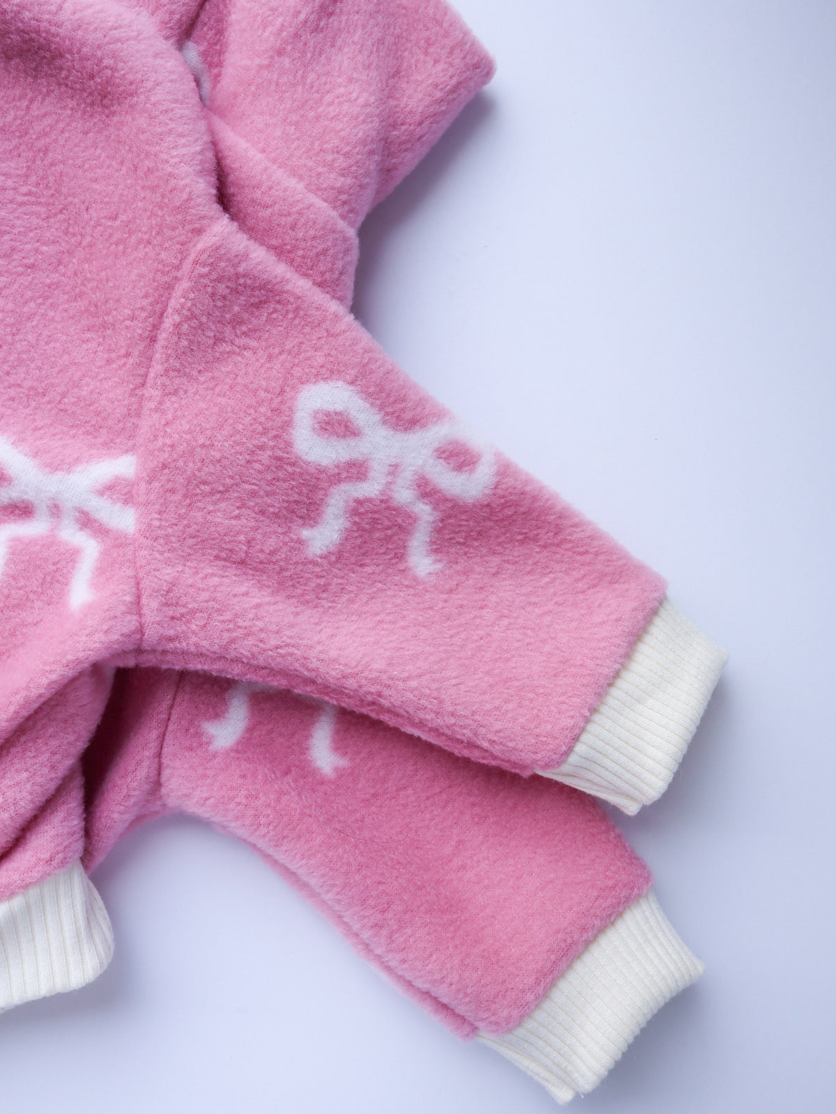 Blush Bow Fleece Pet Jumper