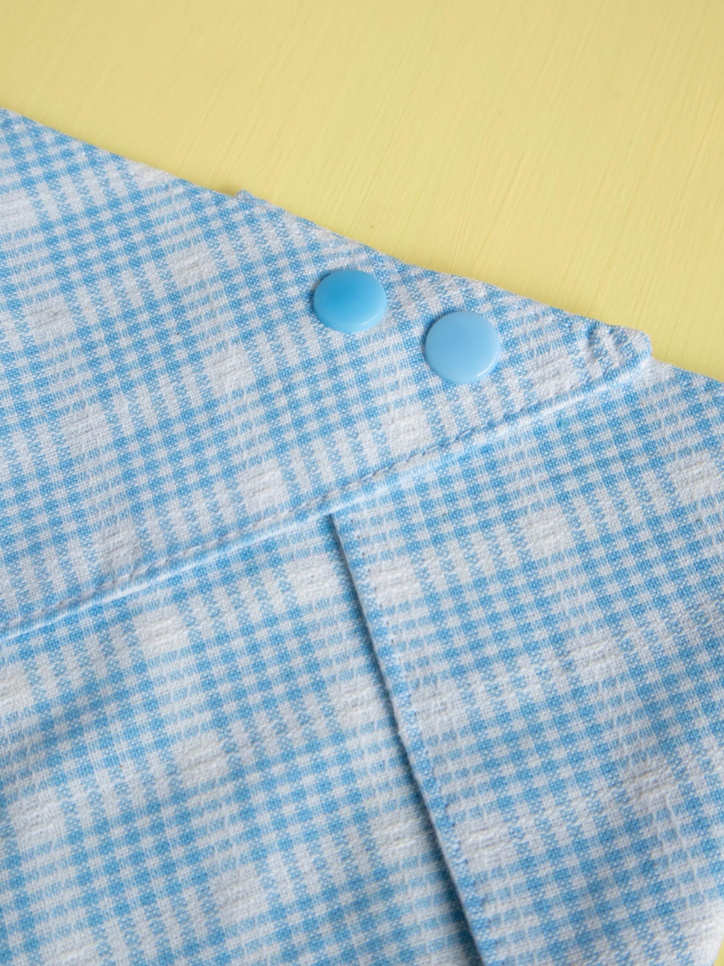 Blue Plaid Snap Bandana
