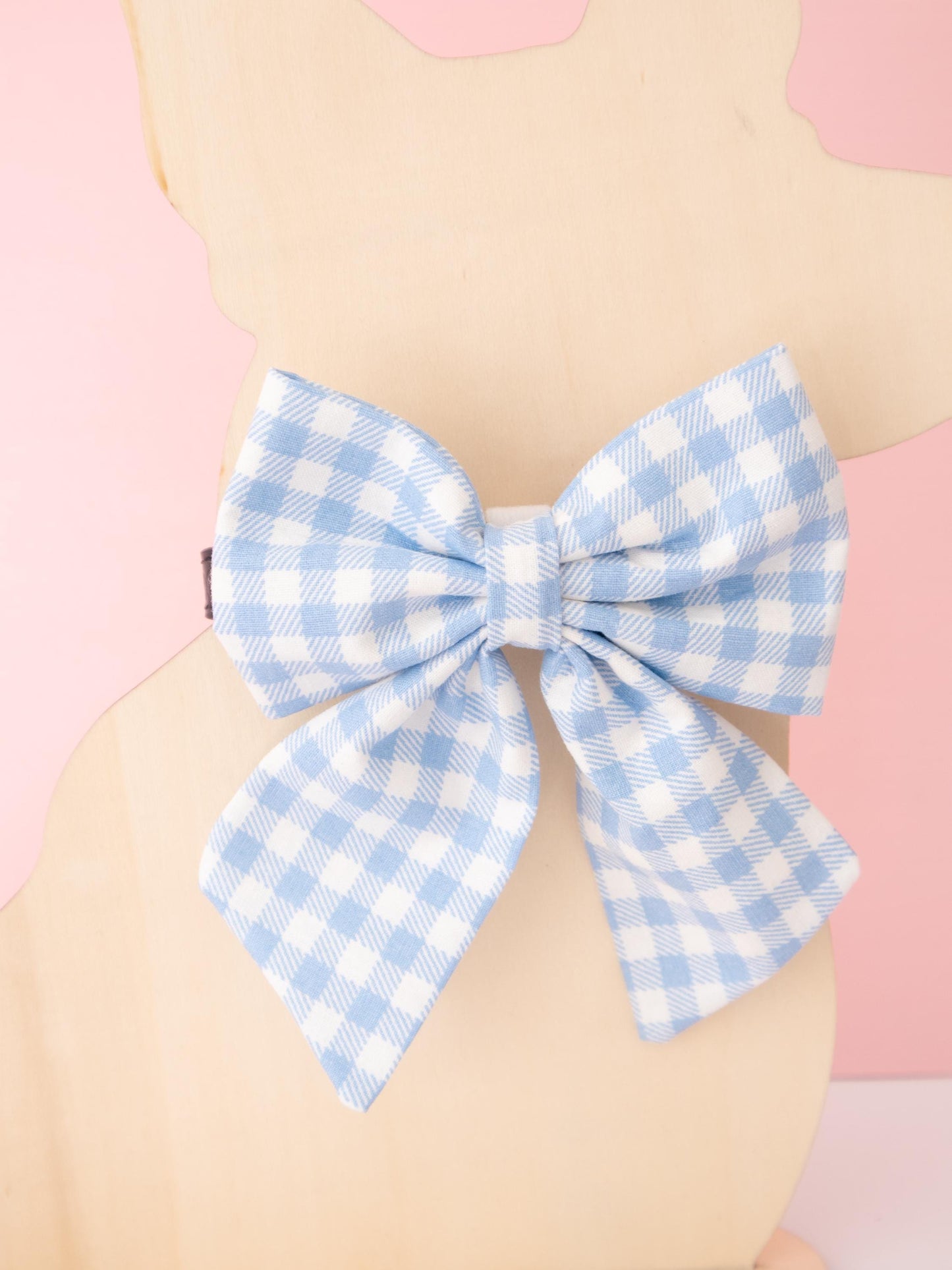 Bluebell Gingham Pet Sailor Bow