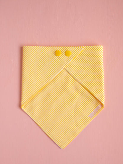 Lemon Sorbet Stripe Snap Bandana