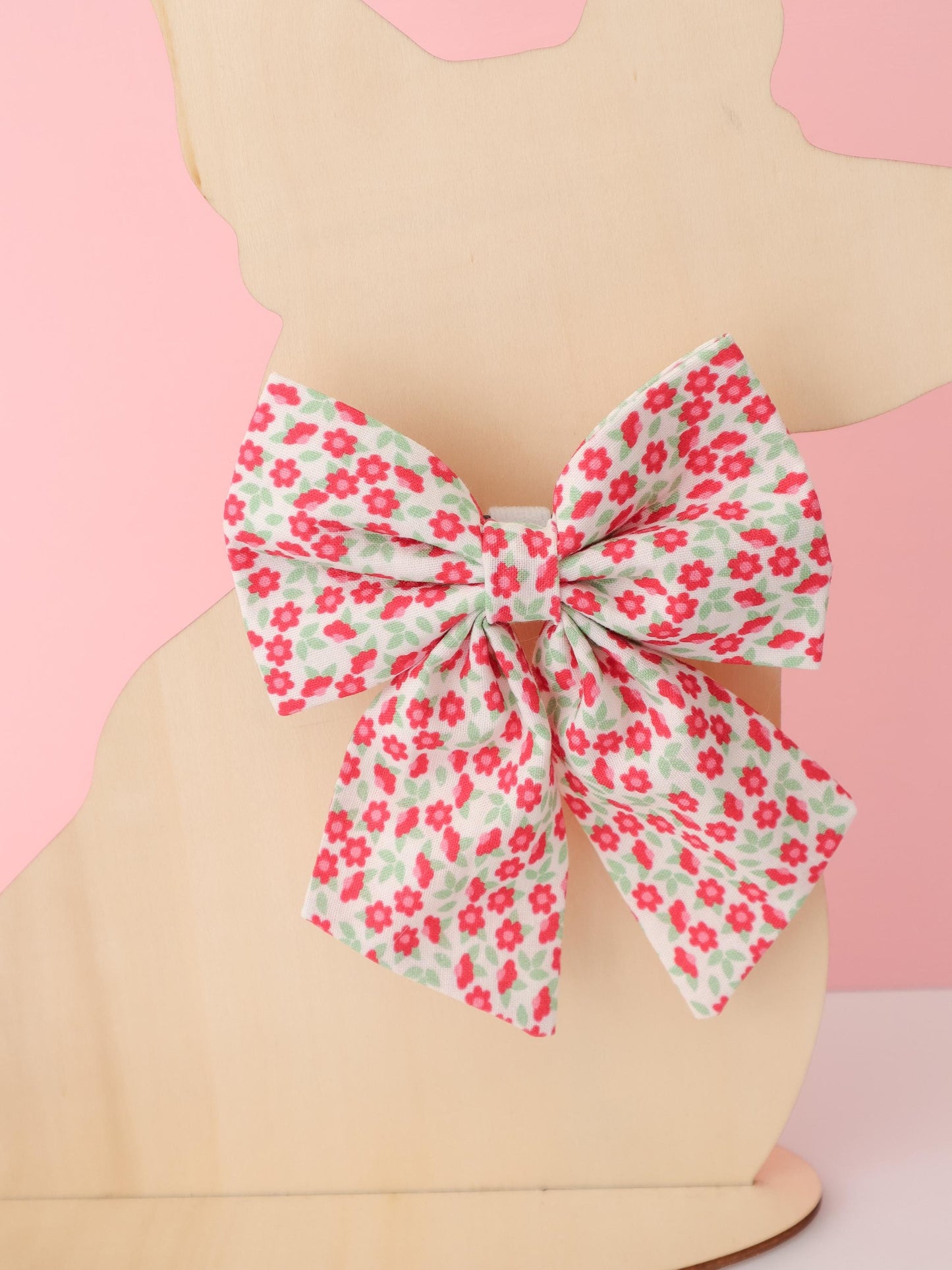 Red Blossom Pet Sailor Bow