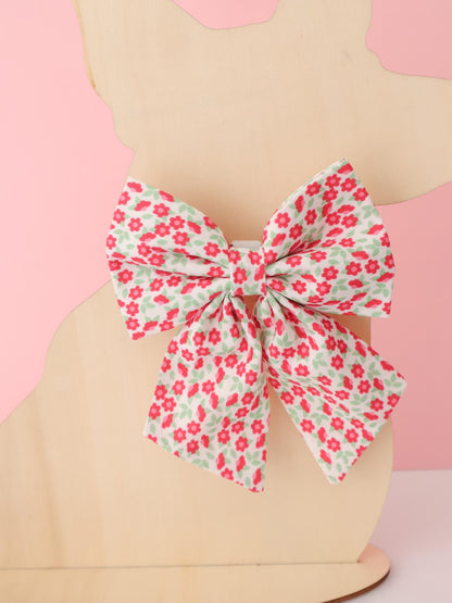 Red Blossom Pet Sailor Bow