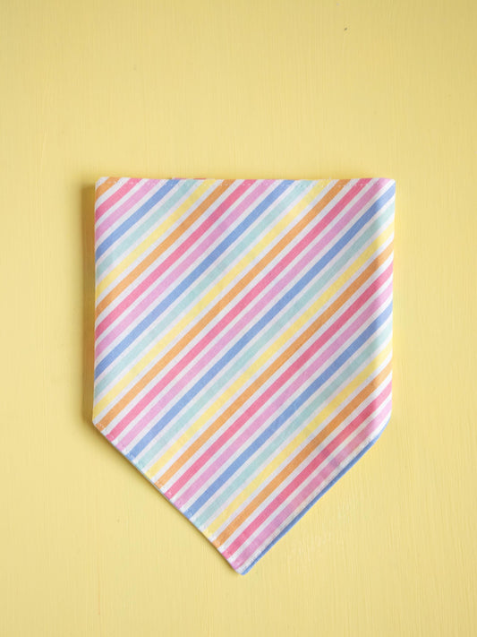 Pastel Rainbow Stripe Snap Bandana